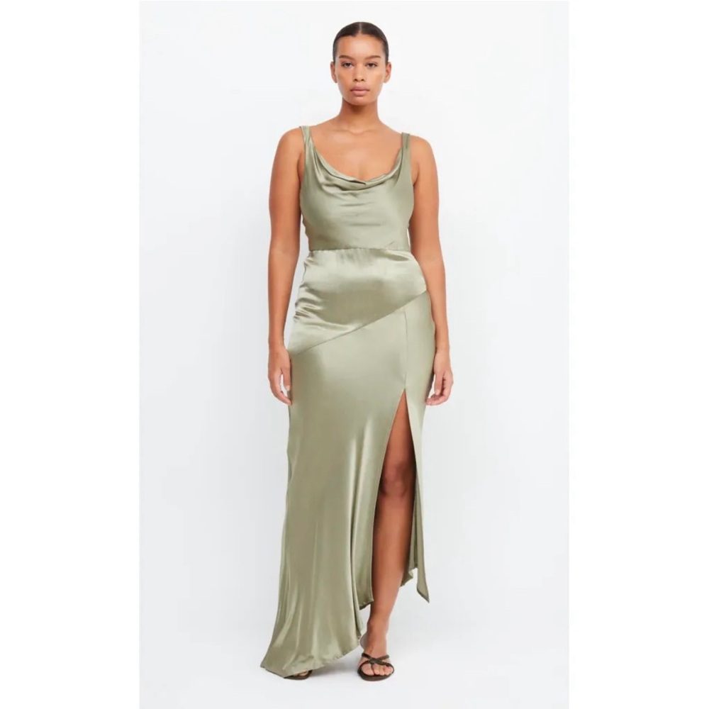 BEC+BRIDGE Moon Dance Cowl Dress, Sage, US 4/AUS 8